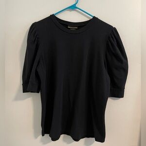 Nooworks Black Puff Sleeve Top